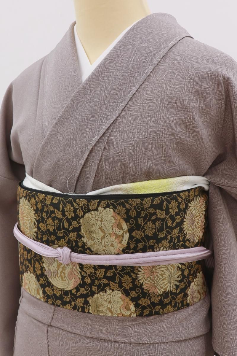 銀座【C-2964】江戸小紋 紫色系 鮫:身丈151.5/裄66.5 - 銀座きもの青木