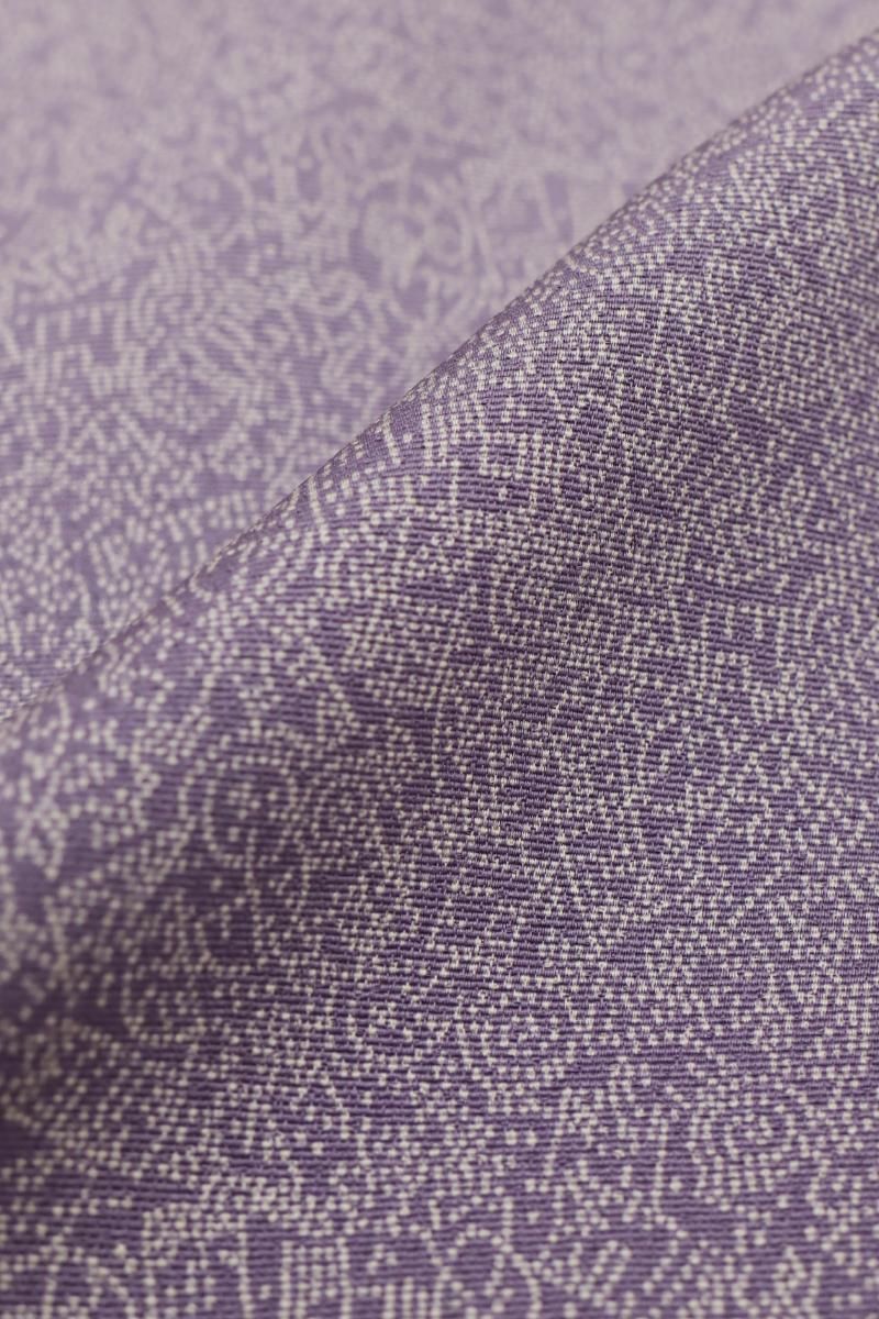 銀座【C-3040】繍一ッ紋 江戸小紋 紫色系 裾暈かしに抽象文（三越扱い