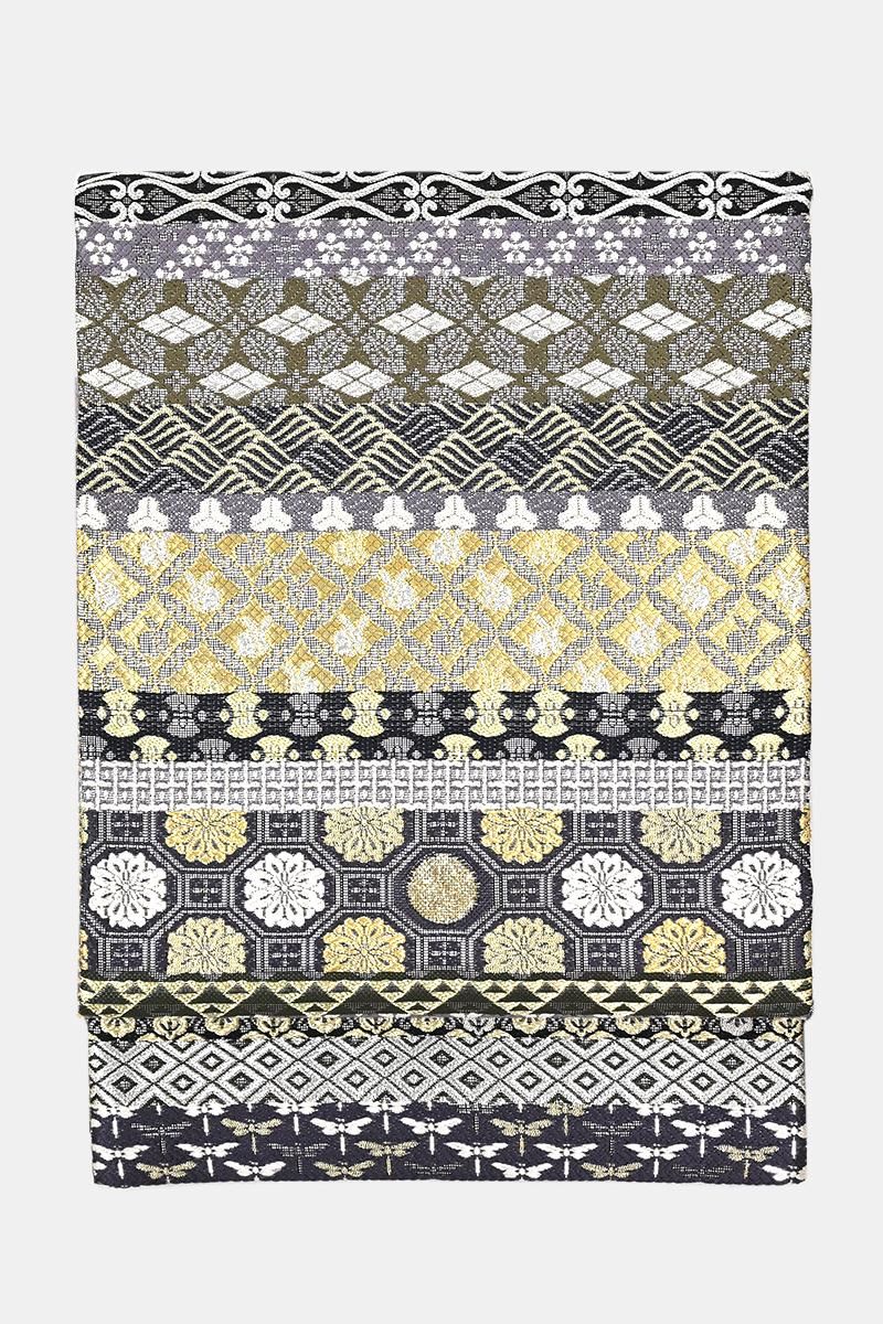 銀座【帯5915】誉田屋源兵衛製 譽文彫金 袋帯 銘「吉祥弐百六拾寶