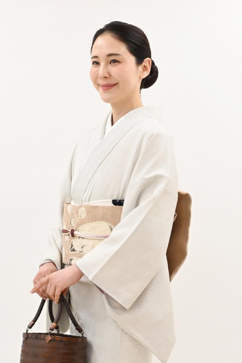 銀座【H-1002】紬地 絞り染め 開き名古屋帯 柴染色 桐の図 - 銀座