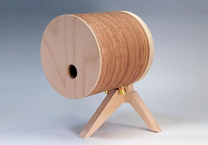 ミクセル 新型ORIGINAL18 曲面構造スピーカーシステム（天然木ブビンガ