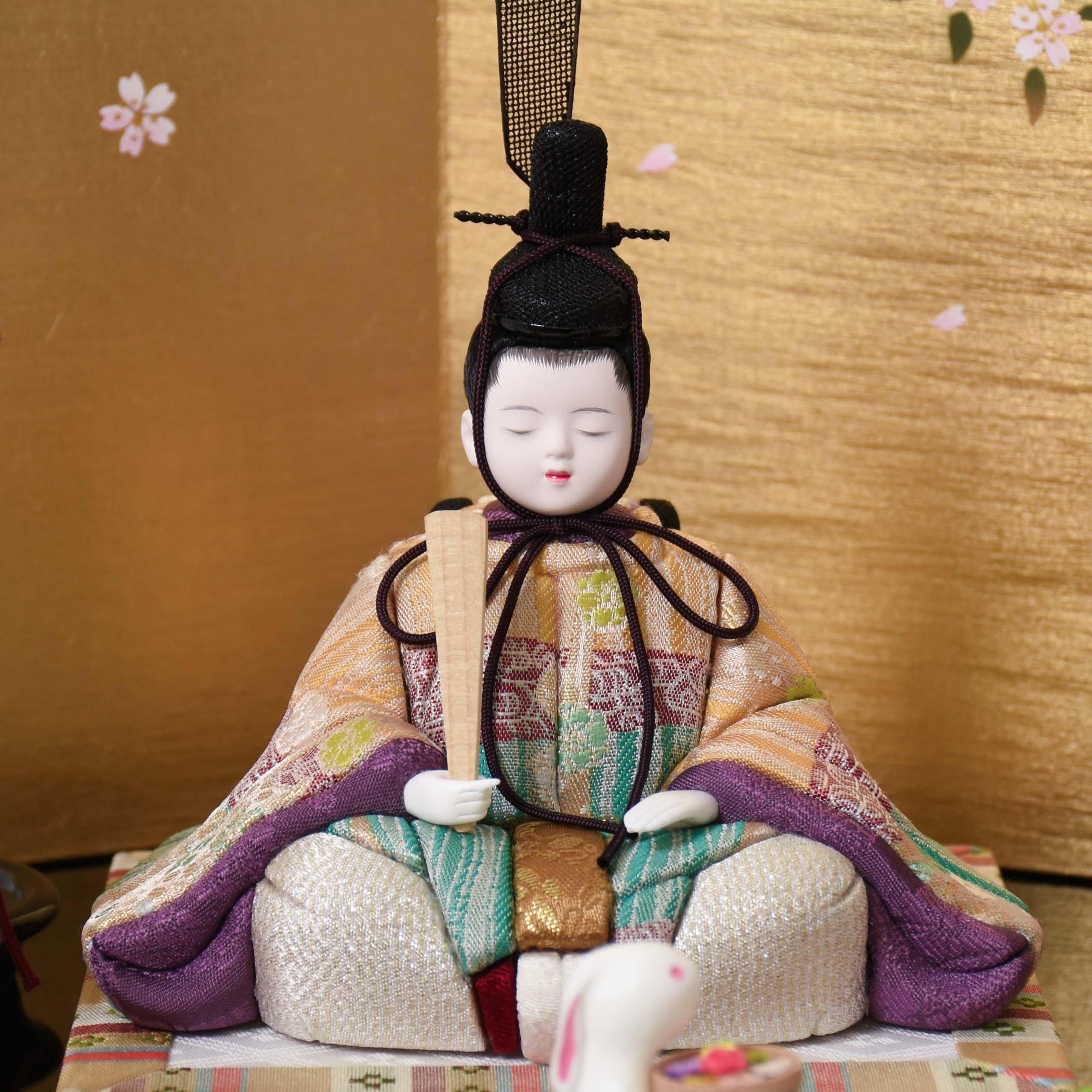 木目込人形 木村一秀 桃山雛 二人飾り 選べる屏風