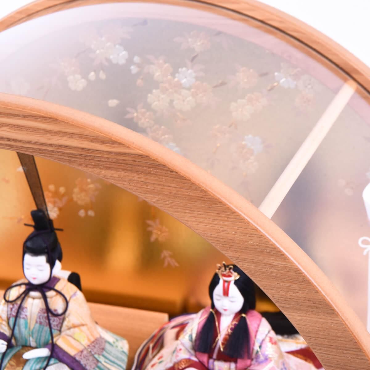 木目込人形 桃山雛 五人飾り タモ丸ケース 木村一秀