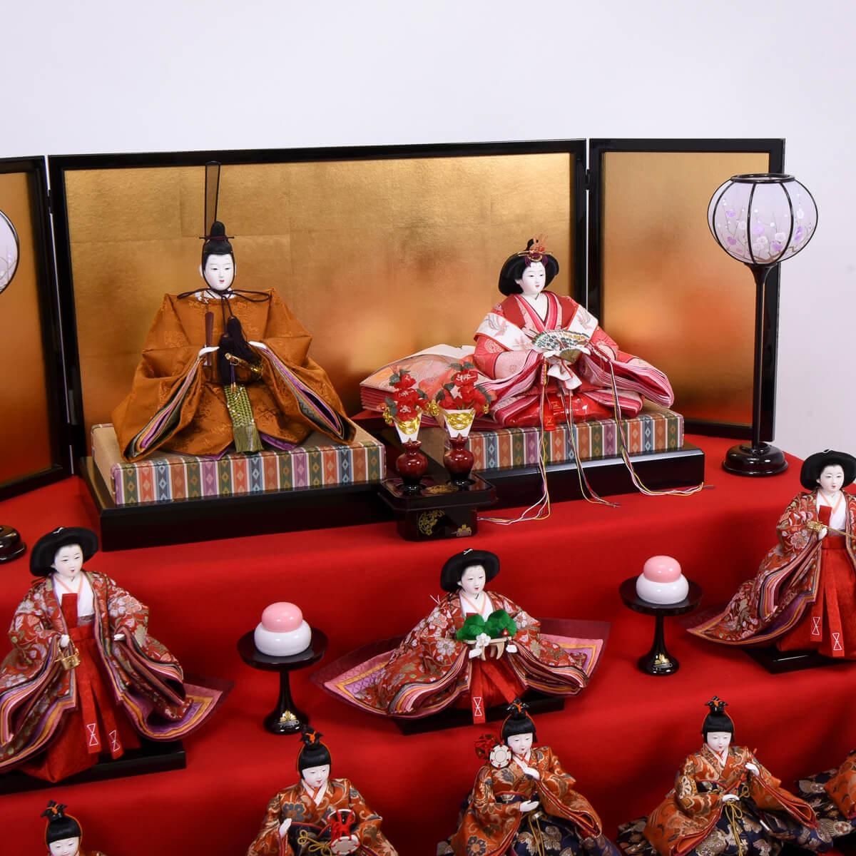 ひな人形 40号七段 十五人飾り 本格 伝統 フルセット