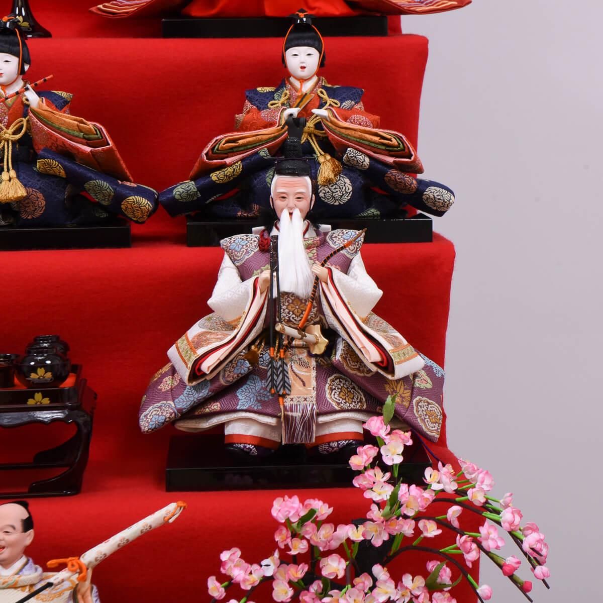 ひな人形 40号 七段飾り 八番 十五人飾り 望月龍翠