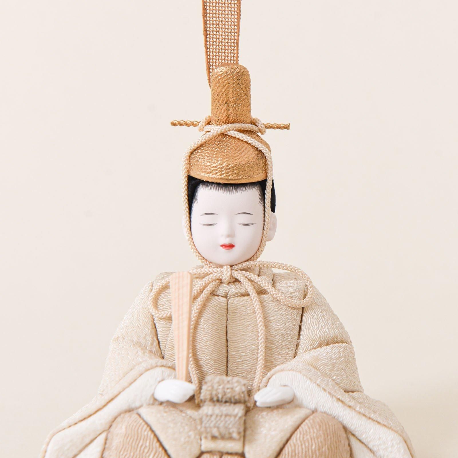 木目込人形 木村一秀 桃山雛 二人飾り 三日月台