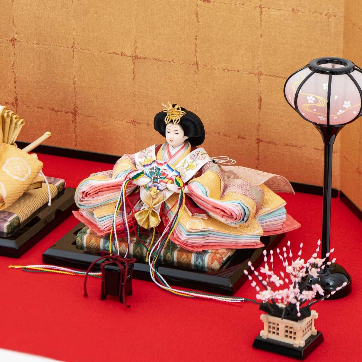 ひな人形 京十一番 親王飾り 金屏風 赤毛せん【展示特価品】 - 雛人形
