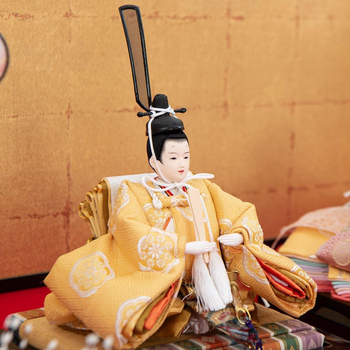 ひな人形 京十一番 親王飾り 金屏風 赤毛せん【展示特価品】 - 雛人形