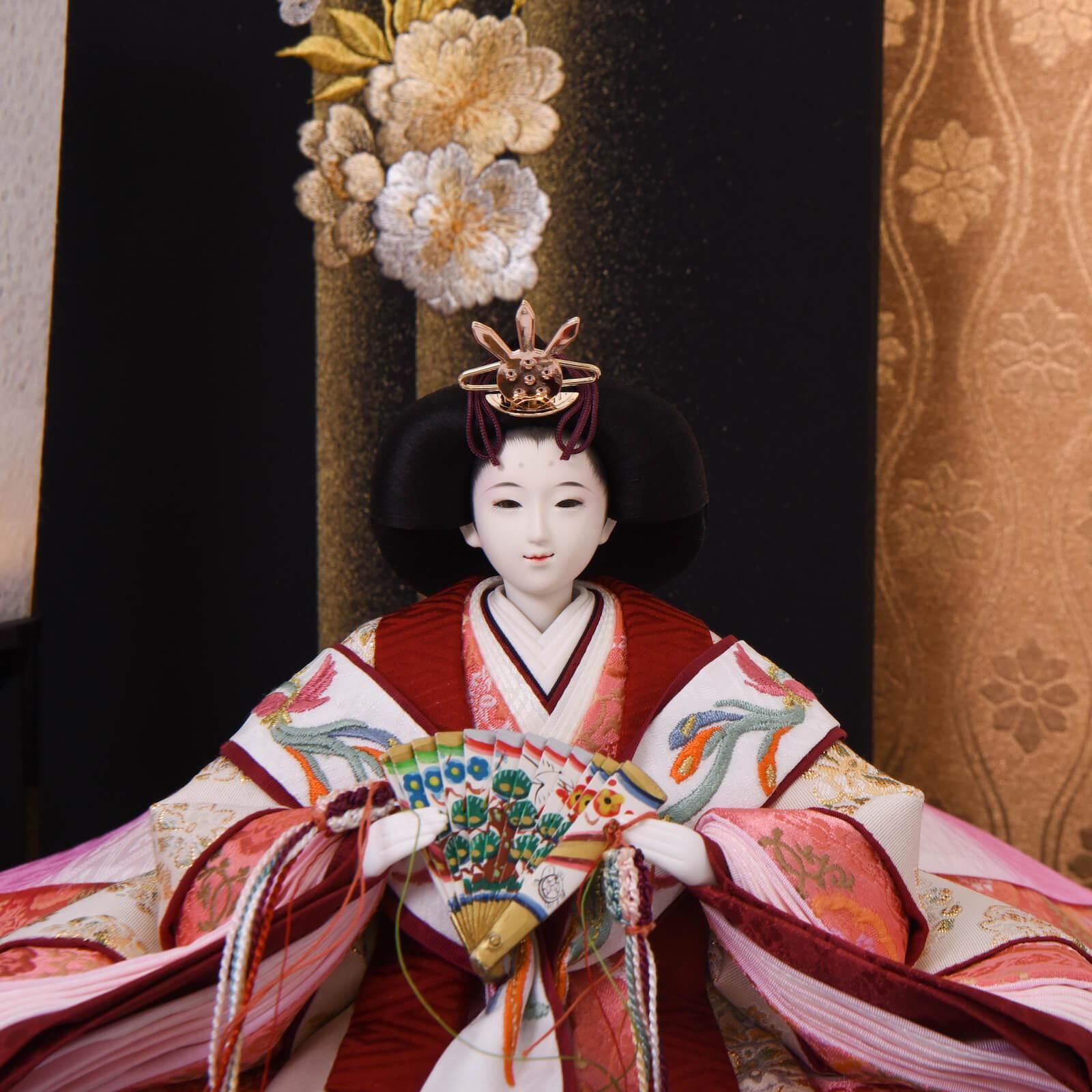 雛人形 大三五親王飾 二重屏風 小倉草園 熊倉基安