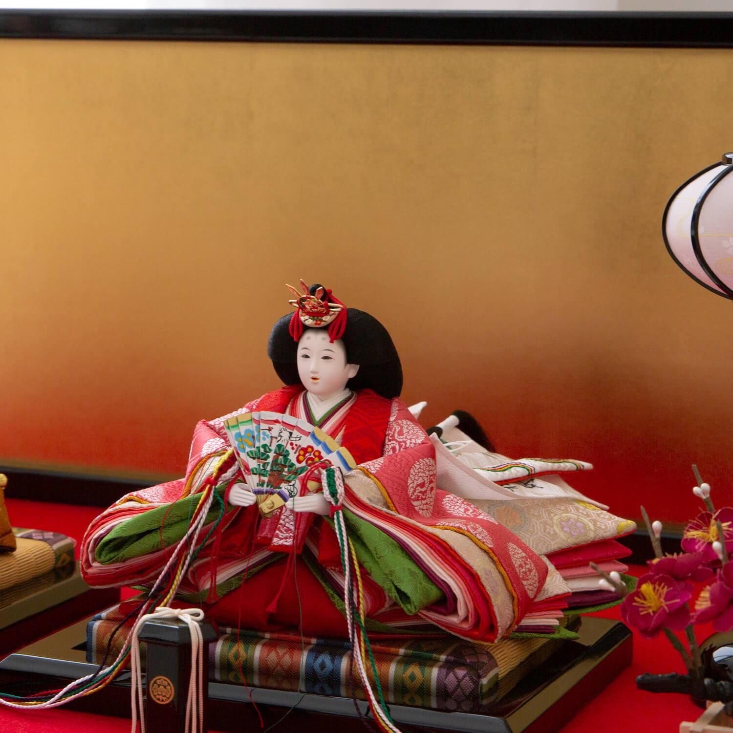 雛人形 京十二(芥子) 正絹 黄櫨染 小出松寿