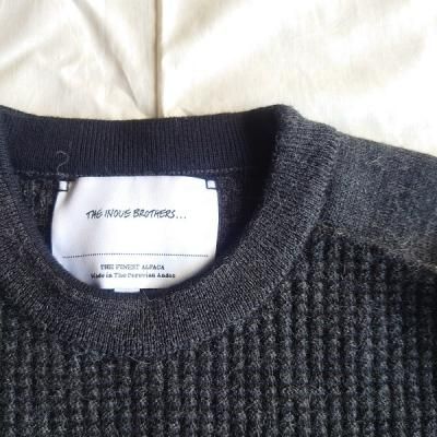 The Inoue Brothers・ザイノウエブラザーズ】 BABY ALPACA WAFFLE CREW