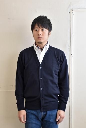 JOHN SMEDLEY（ジョンスメドレー） 24G クルーネックニット MIDNIGHT