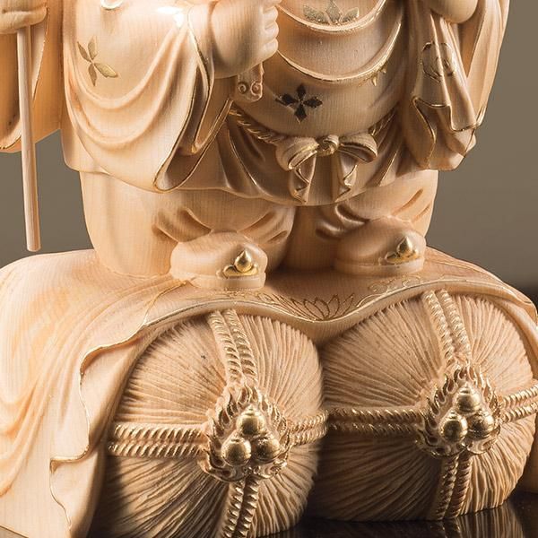 三面大黒天 檜一杢彫り金彩仕上げ - 三宝堂オンラインショップ