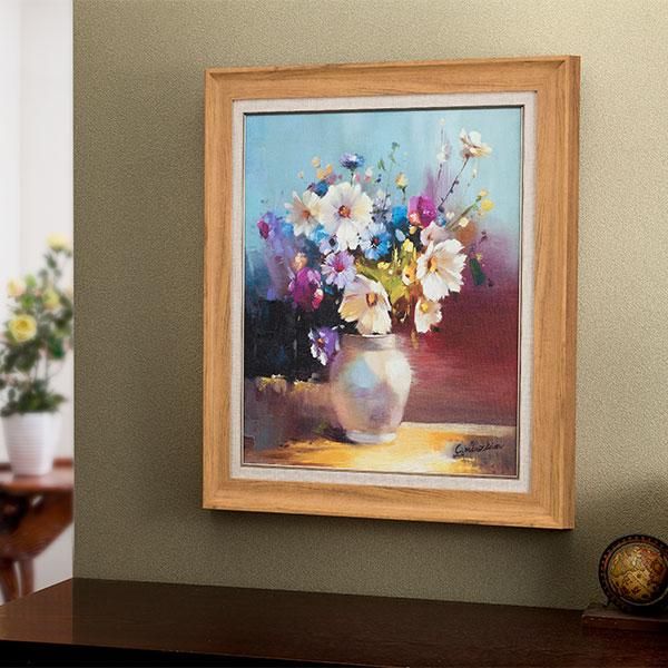 肉質油絵 横 F6 赤い屋根の家 額装仕上げ品 肉質油絵 横 F6 赤い屋根の