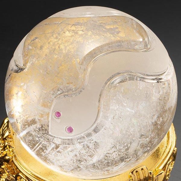 白蛇天然水晶玉 ー 三宝堂オンラインショップ