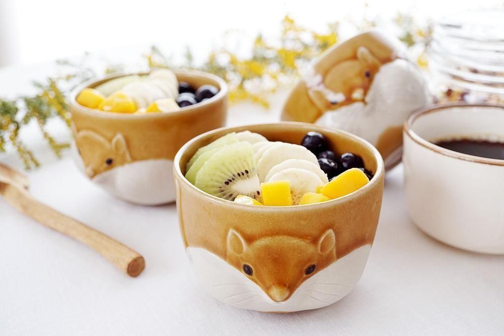 コ5 リスのカップ - 益子焼の小さな窯元「よしざわ窯」- 生活陶器