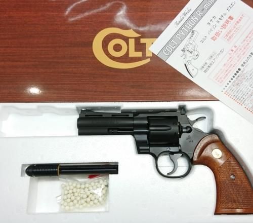 タナカ コルト COLT パイソン R-model HW 4インチ 黒 6mmBB ガスガン
