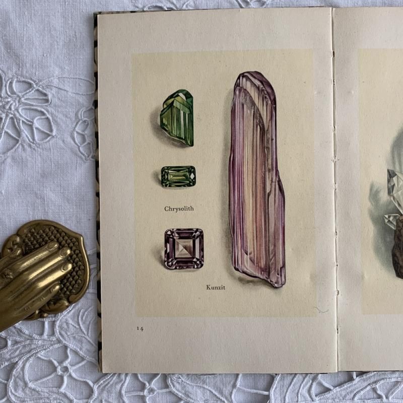 ドイツ アンティーク 鉱物図鑑