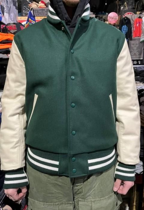 GB SPORTS (ジービースポーツ)GOLDEN BEAR スタジャン white/green- 夜