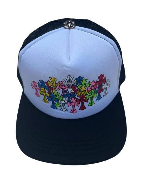 CHROME HEARTSクロムハーツマルチカラークロストラッカーキャップblack