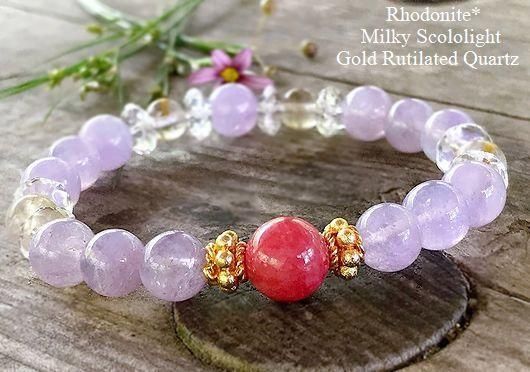 スコロライト天然石ブレスレット パワーストーン*Grace Soul Stone