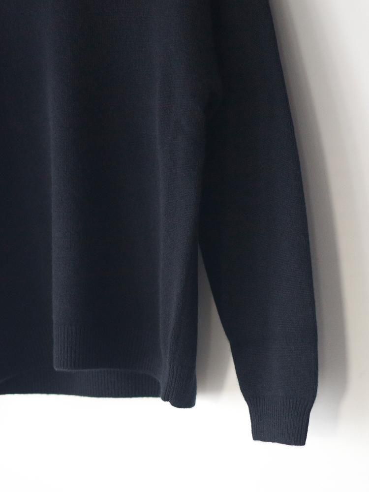 AURALEE men's / BABY CASHMERE KNIT P/O (TOP BLACK) - TROUPE ONLINE