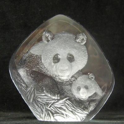 ☆Mats Jonassonマッツ・ジョナサンWild lifeクリスタルガラス/パンダ