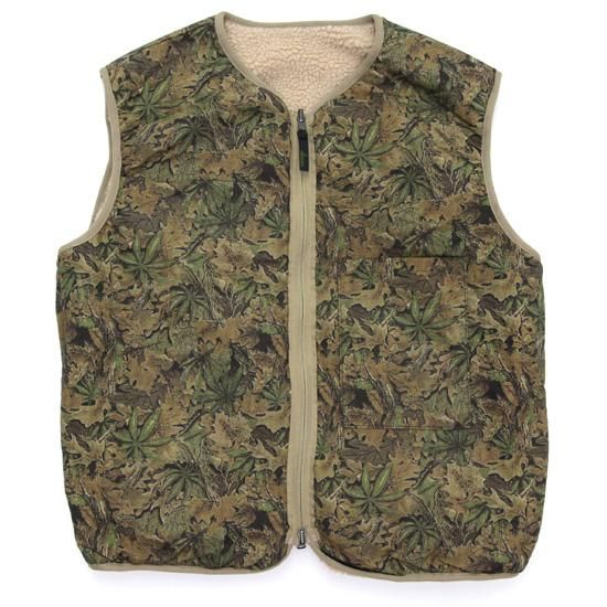 GOHEMP ゴーヘンプ｜BROWN LODGE VEST (ヘーゼルナッツ)(ボアフリース