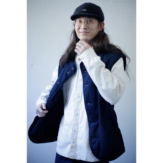 remilla レミーラ｜ハントボアベスト (インディゴ)(装いに変化を加えて