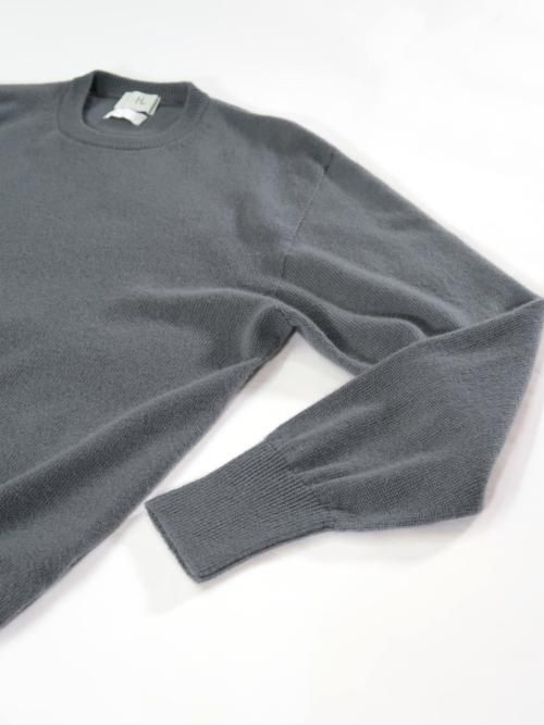 HERILL カシミヤ Wholegarment Pullover(Slate gray)【ユニセックス