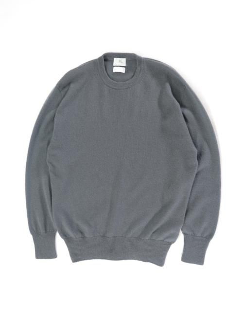 HERILL カシミヤ Wholegarment Pullover(Slate gray)【ユニセックス