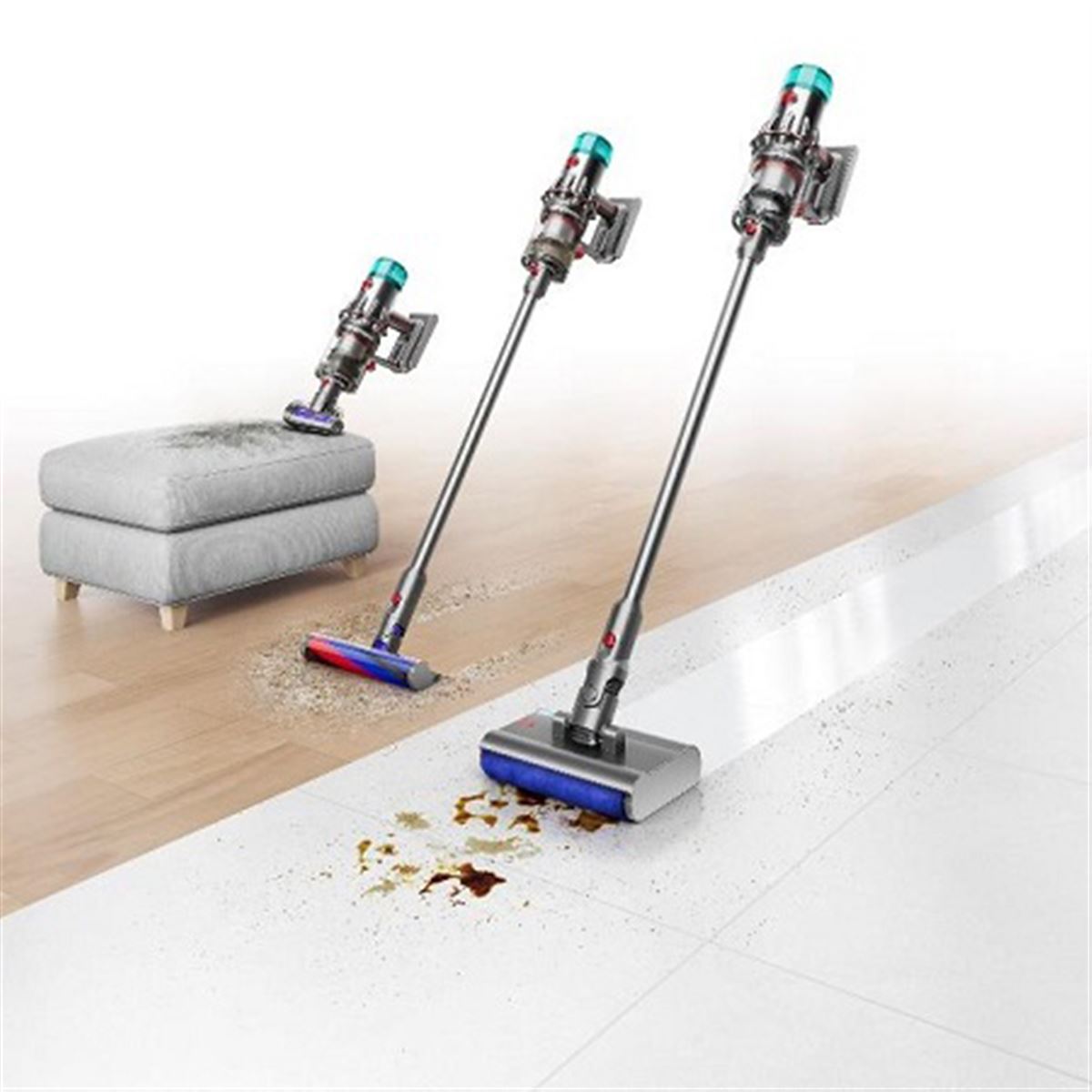 ダイソン、水拭き対応のコードレス掃除機にベーシックモデル「V12s