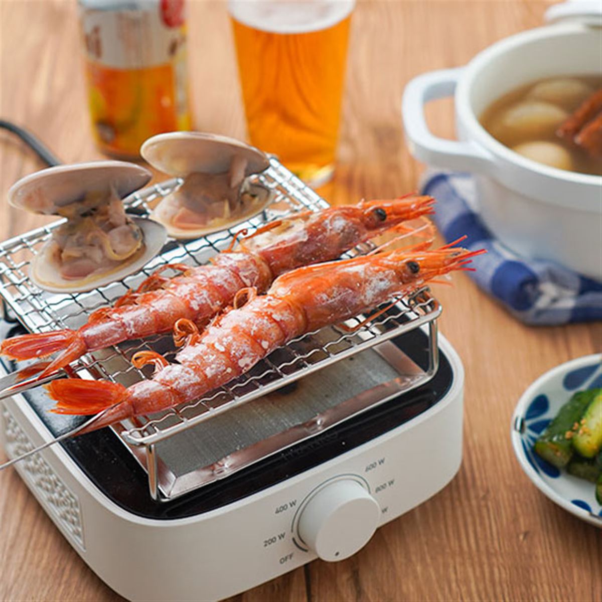 約700度の本格調理も、ラジエントヒーター採用の電気炉ばた焼き器が約1