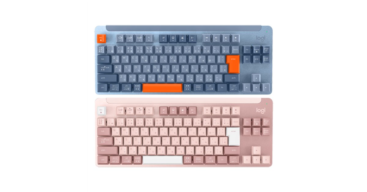 ロジクール、無線メカニカルキーボード「K855」に新色ブルーグレー