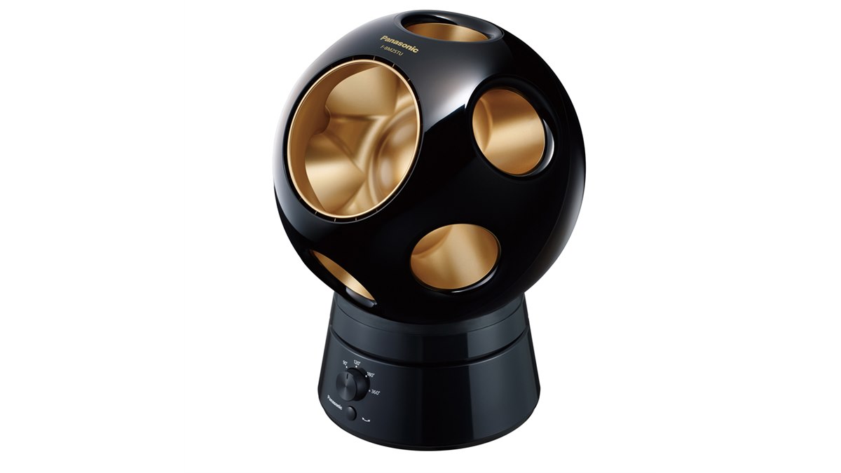 パナソニックのボール型創風機「Q」に越前漆モデル、首振りスタンド