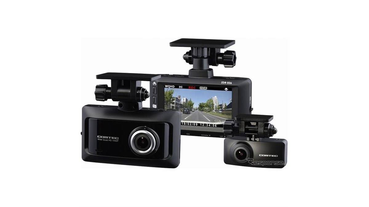 コムテック、370万画素前後2カメラの高画質ドラレコ発売…SONY STARVIS