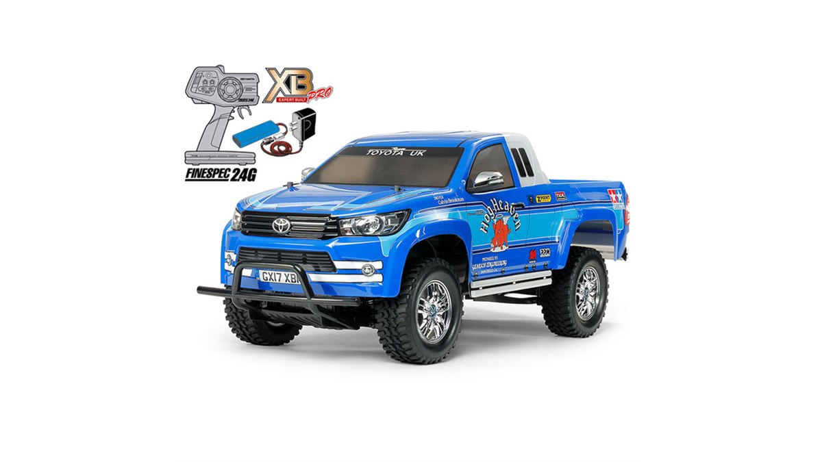 タミヤ、トヨタ「ハイラックス エクストラキャブ」を完成RC「XB」で