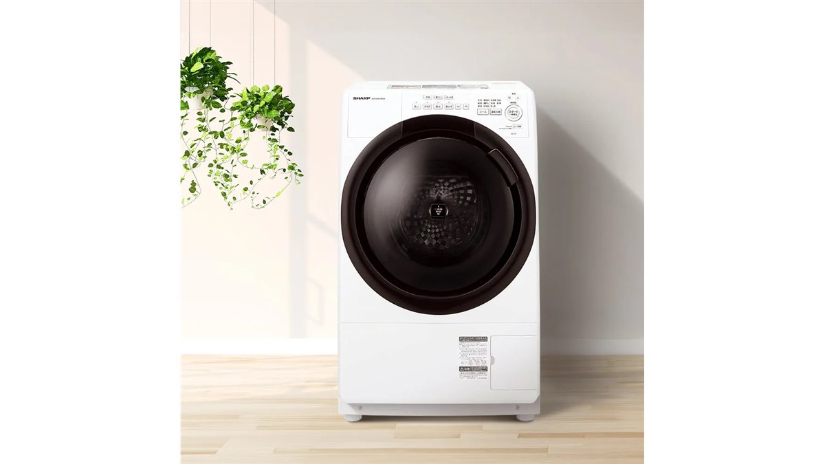 シャープ、ボディ幅598mmでひとり暮らしにも適したドラム式洗濯乾燥機