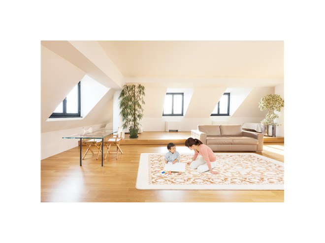 富士通ゼネラル、暖めたい場所を選べる省エネタイプの電気カーペット