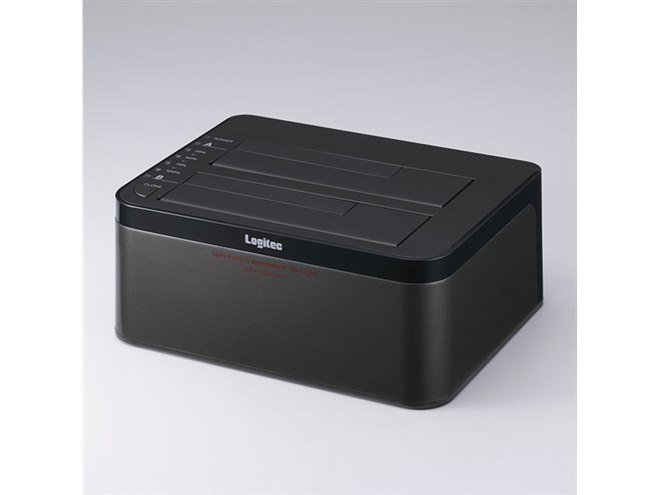 ロジテック、エラースキップ機能搭載の2BAYスタンド型HDD