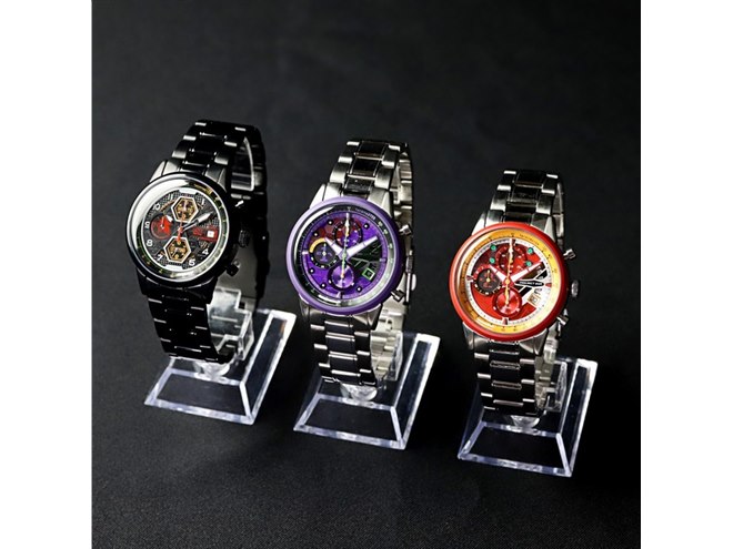 エヴァ初号機」クロノグラフ腕時計が予約開始、2号機/NERVモデルも