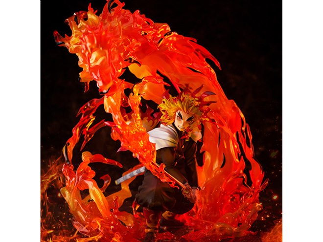 鬼滅の刃」奥義を放つ煉獄杏寿郎が1/8フィギュア化、灼熱の炎を