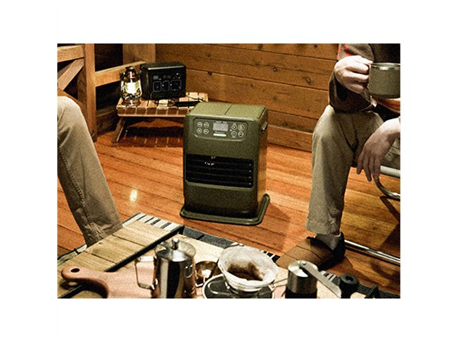 コロナ、低出力のポータブル電源で運転できる石油ファンヒーター「FH