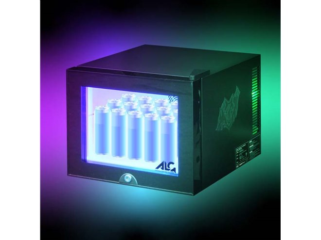 アローン、冷蔵庫の中がカラフルに光る「LED内蔵ミニゲーミング冷蔵庫