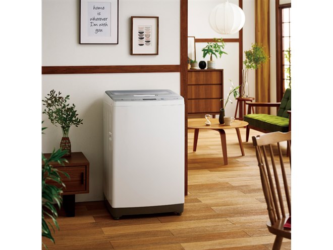 ハイアール、ハーフミラーガラストップ仕様＆低騒音の全自動洗濯機を