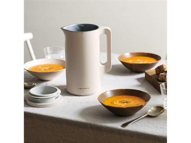 レコルト、ポタージュやおかゆをおまかせ調理できる自動調理ポット