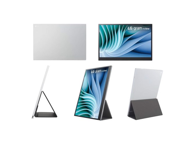 LG、約670gの軽量ボディを実現した16型ポータブル液晶「LG gram +view