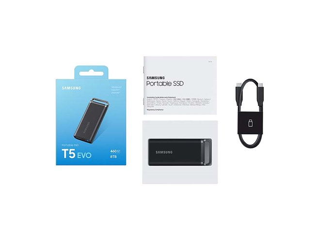 サムスン、最大8TBのポータブルSSD「Samsung Portable SSD T5 EVO