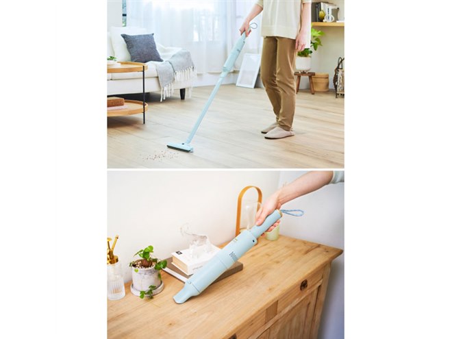 BRUNO、ニュアンスカラーを採用した「スリム2WAYスティッククリーナー