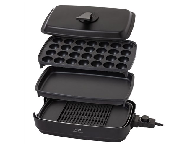 山善、3種のプレートが付属する「減煙焼き肉グリル XGRILL TRIPLE